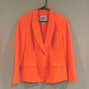 Milly Women's Neon Orange Avery Cady Blazer Sz 10